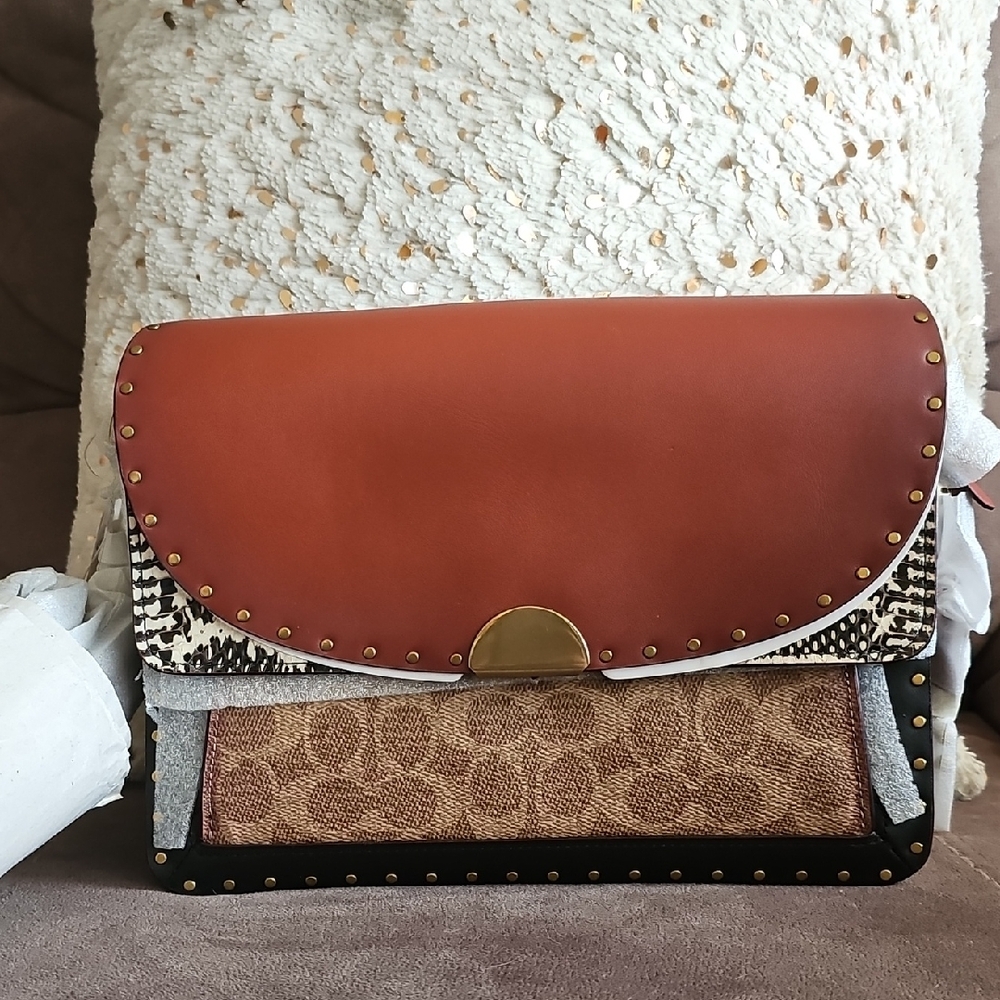 Coach Brown and Tan Crossbody Bag with Stylish Design